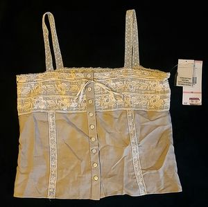 Rachel Roy Lace Button up Cami Tank